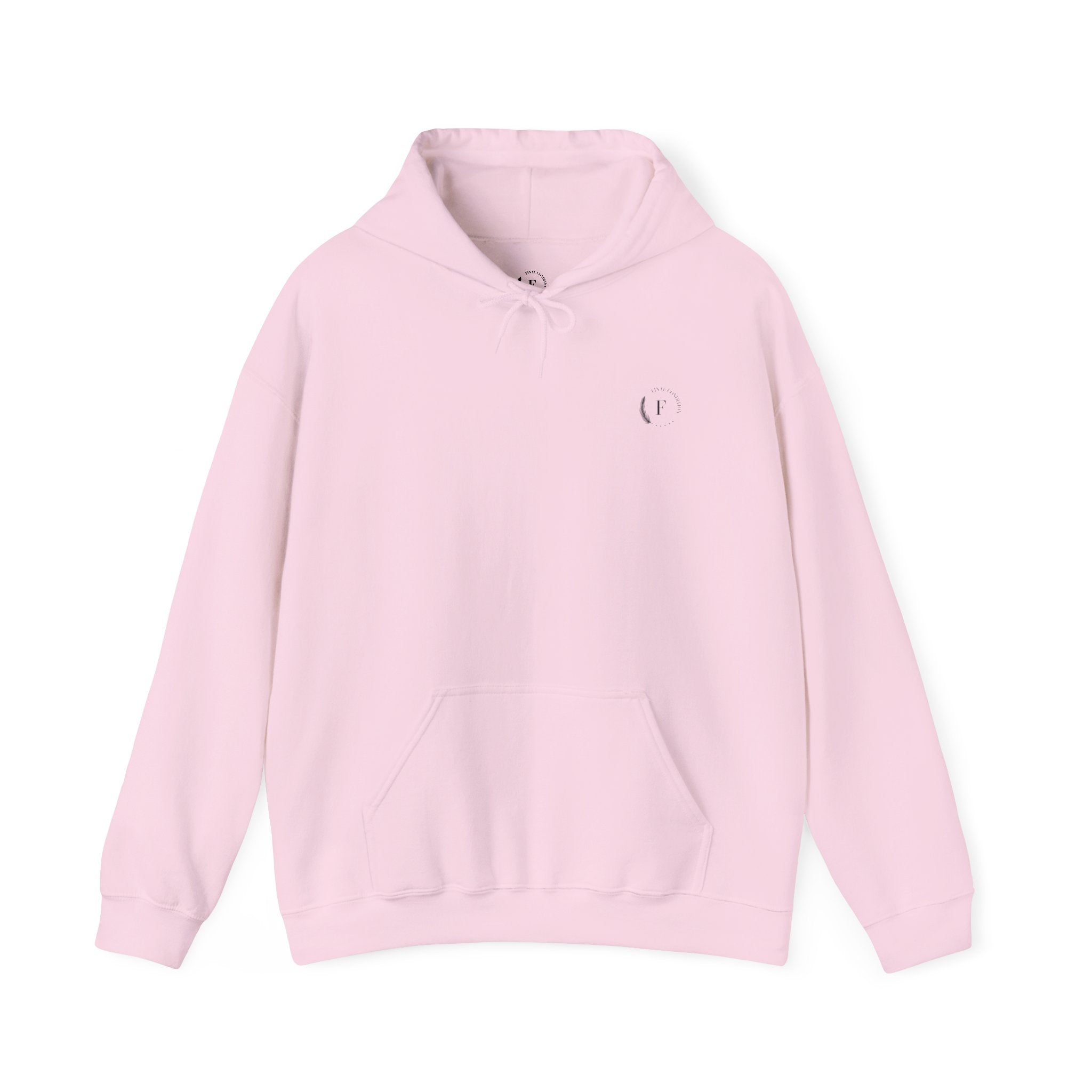 White Minimal Logo Hoodie — Clean Casual Unisex Pullover