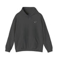 White Minimal Logo Hoodie — Clean Casual Unisex Pullover