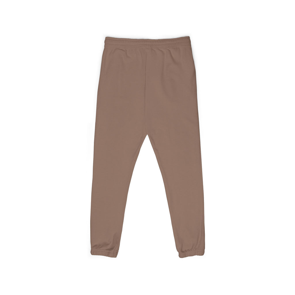 Fleece Sweatpants — Minimalist Cream Joggers with Small Chest Logo