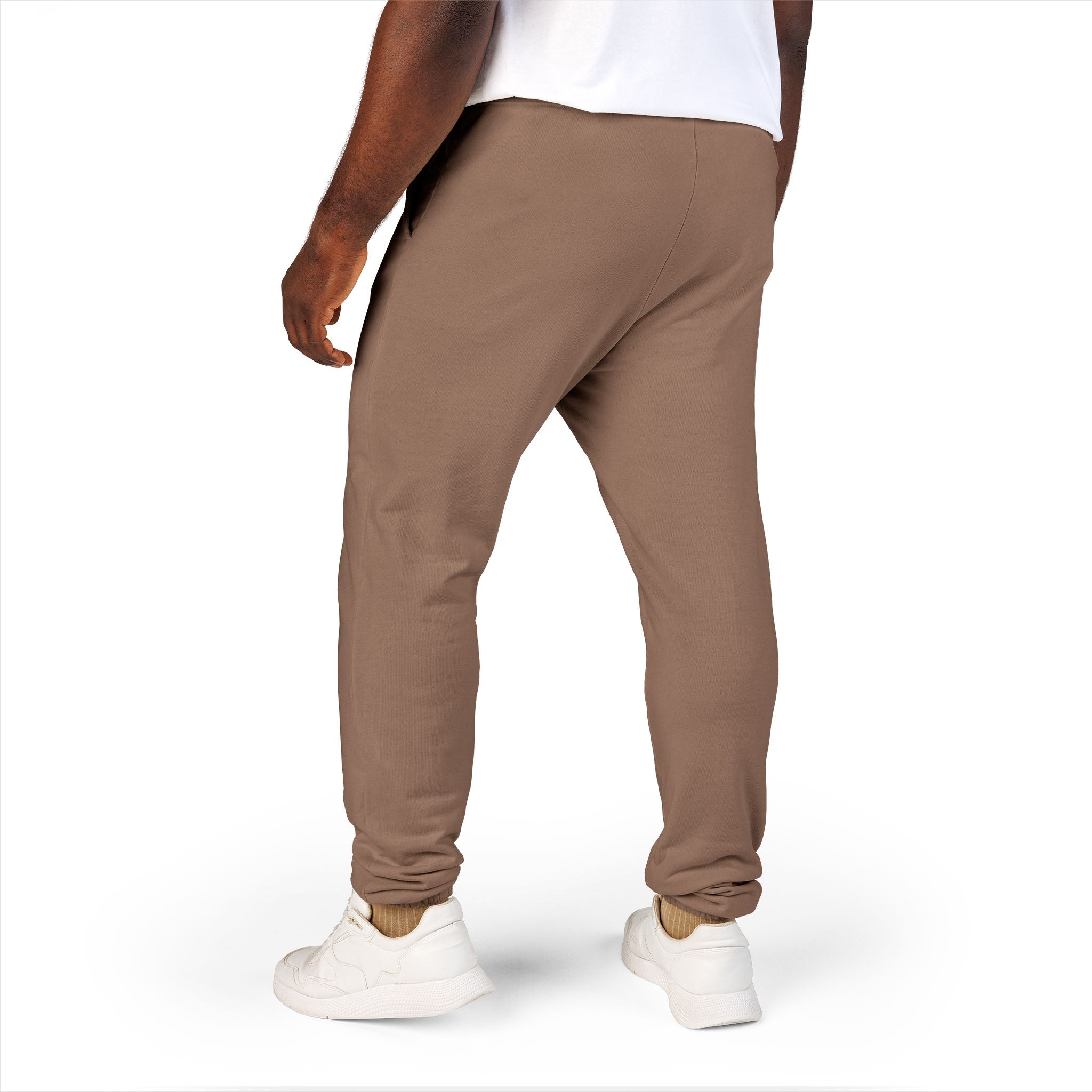 Fleece Sweatpants — Minimalist Cream Joggers with Small Chest Logo