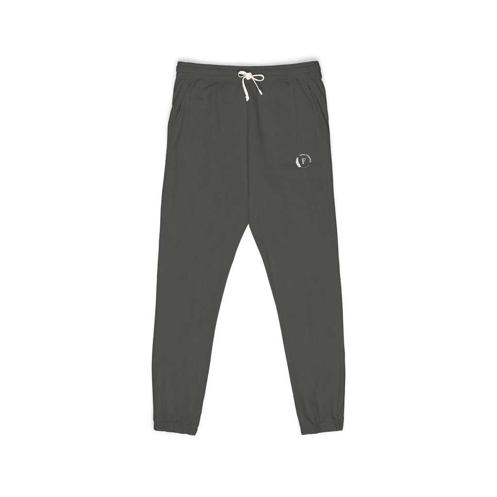 Fleece Sweatpants — Minimalist Cream Joggers with Small Chest Logo