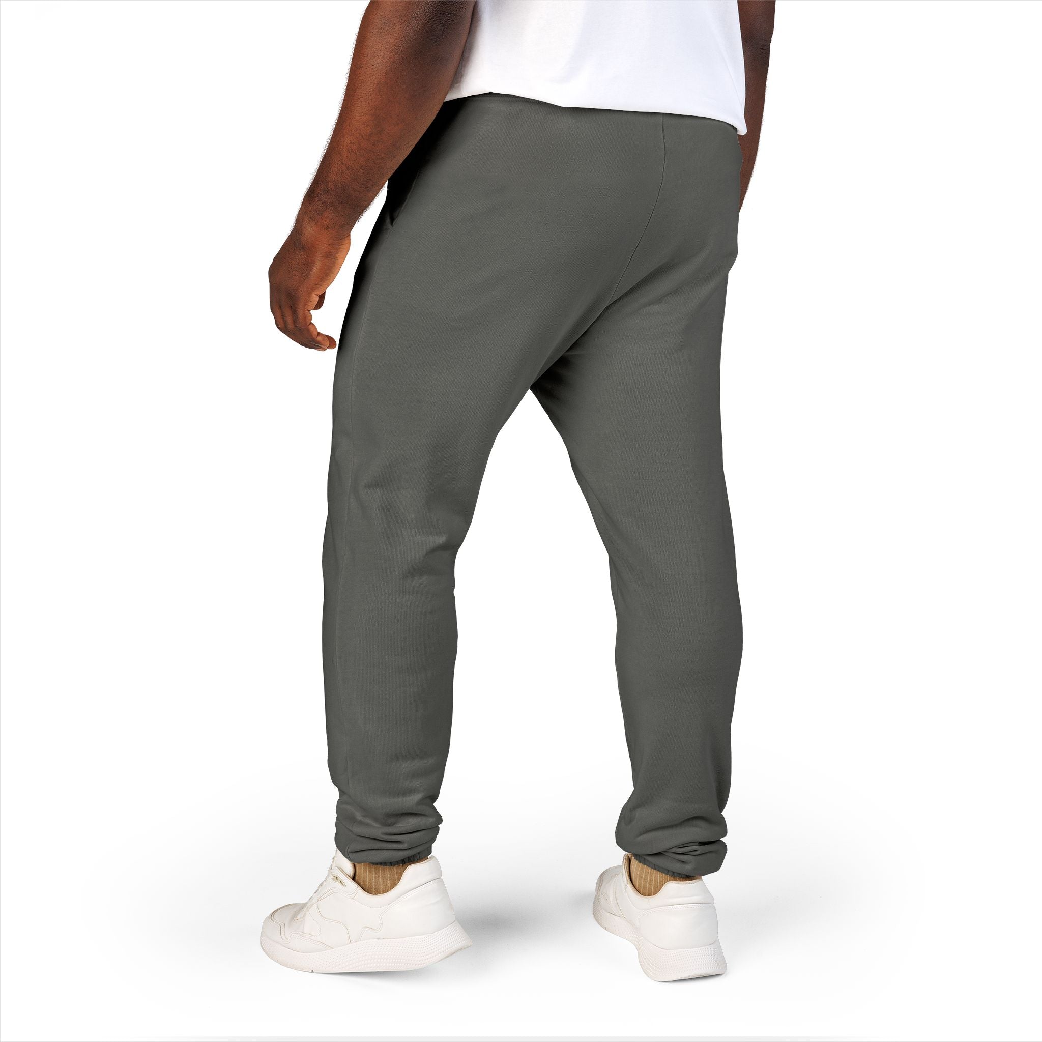 Fleece Sweatpants — Minimalist Cream Joggers with Small Chest Logo