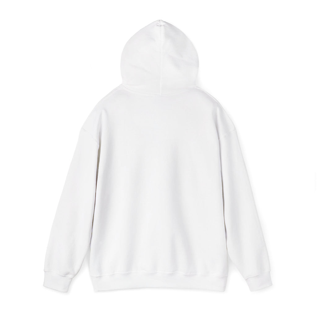 White Minimal Logo Hoodie — Clean Casual Unisex Pullover