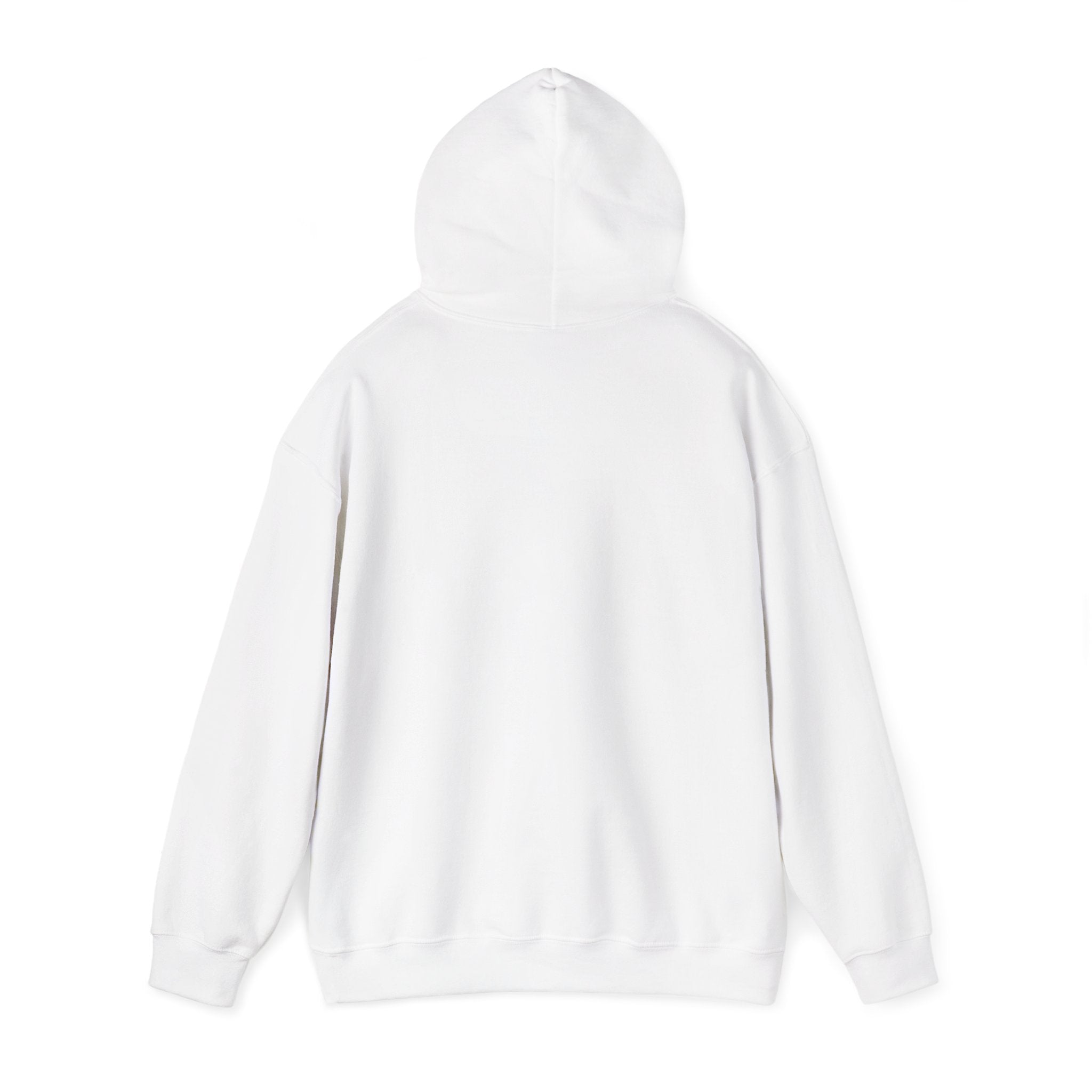White Minimal Logo Hoodie — Clean Casual Unisex Pullover