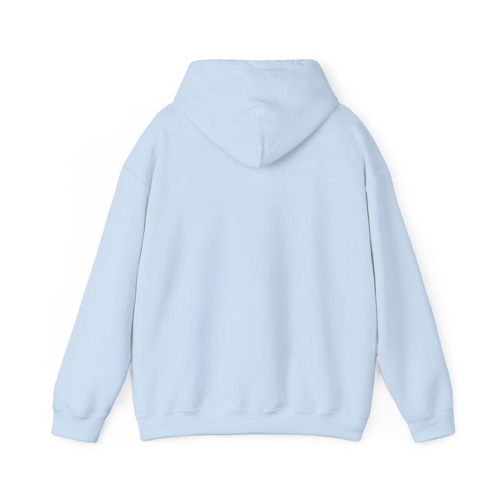 White Minimal Logo Hoodie — Clean Casual Unisex Pullover