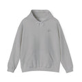 White Minimal Logo Hoodie — Clean Casual Unisex Pullover