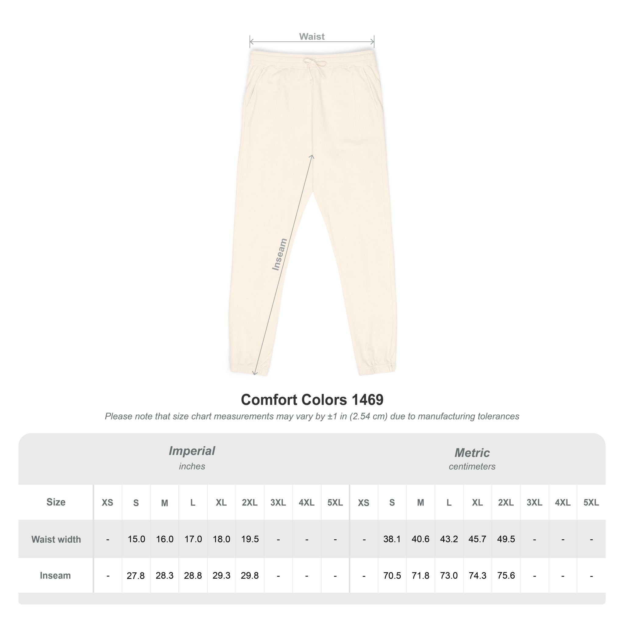 Fleece Sweatpants — Minimalist Cream Joggers with Small Chest Logo