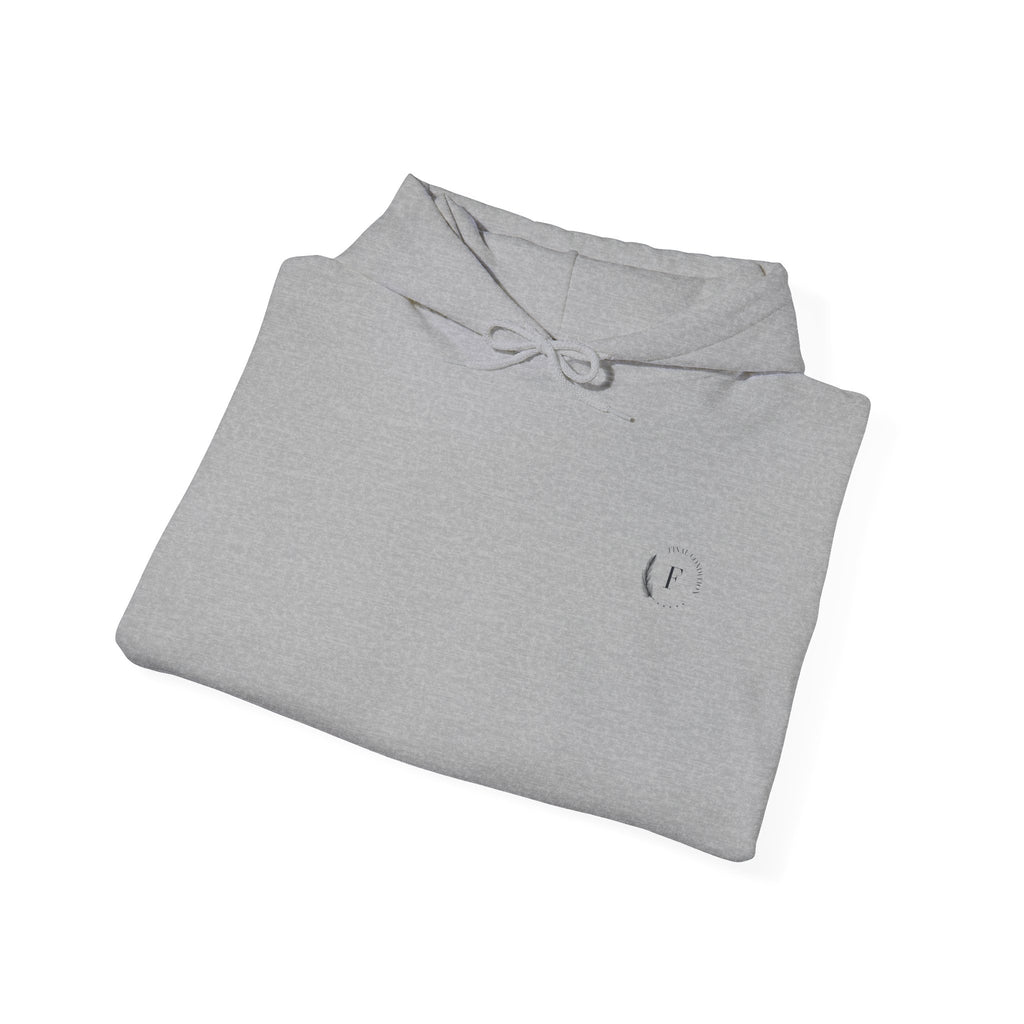 White Minimal Logo Hoodie — Clean Casual Unisex Pullover