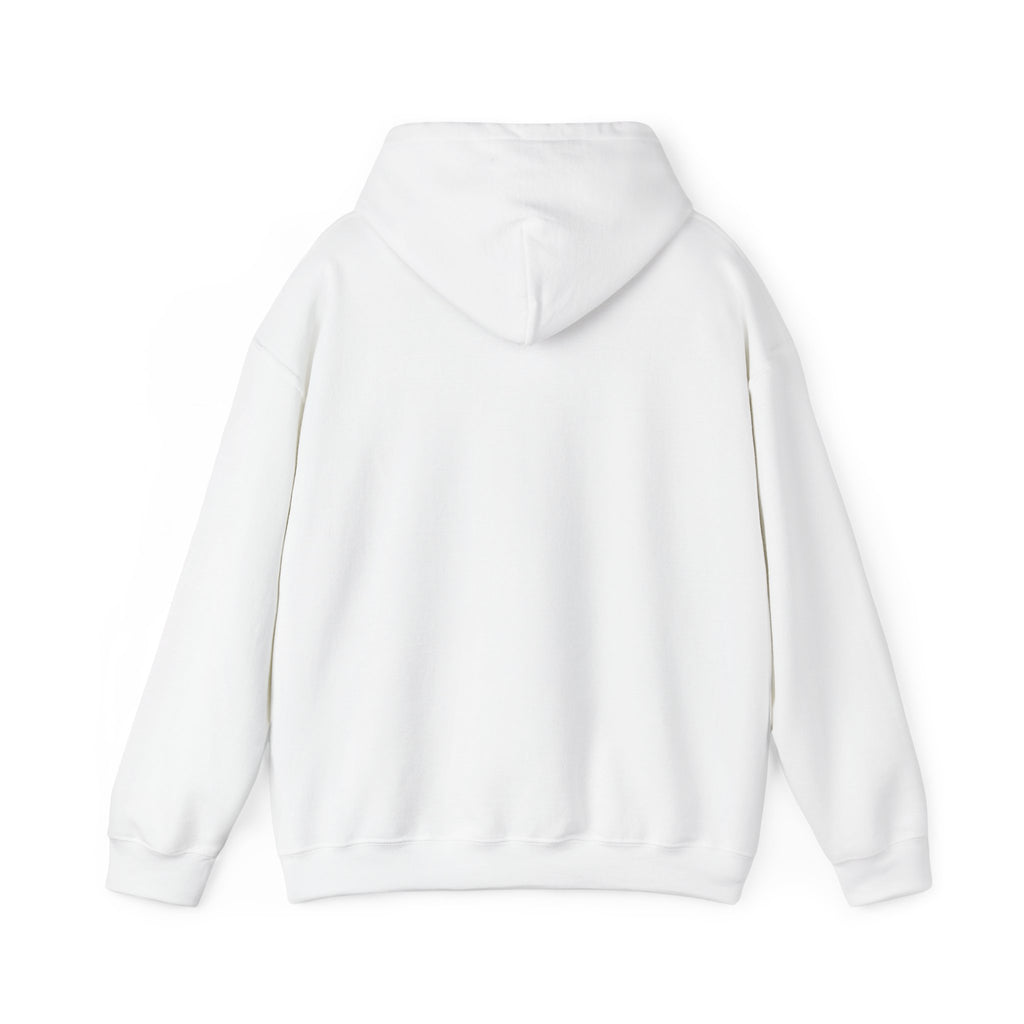 White Minimal Logo Hoodie — Clean Casual Unisex Pullover