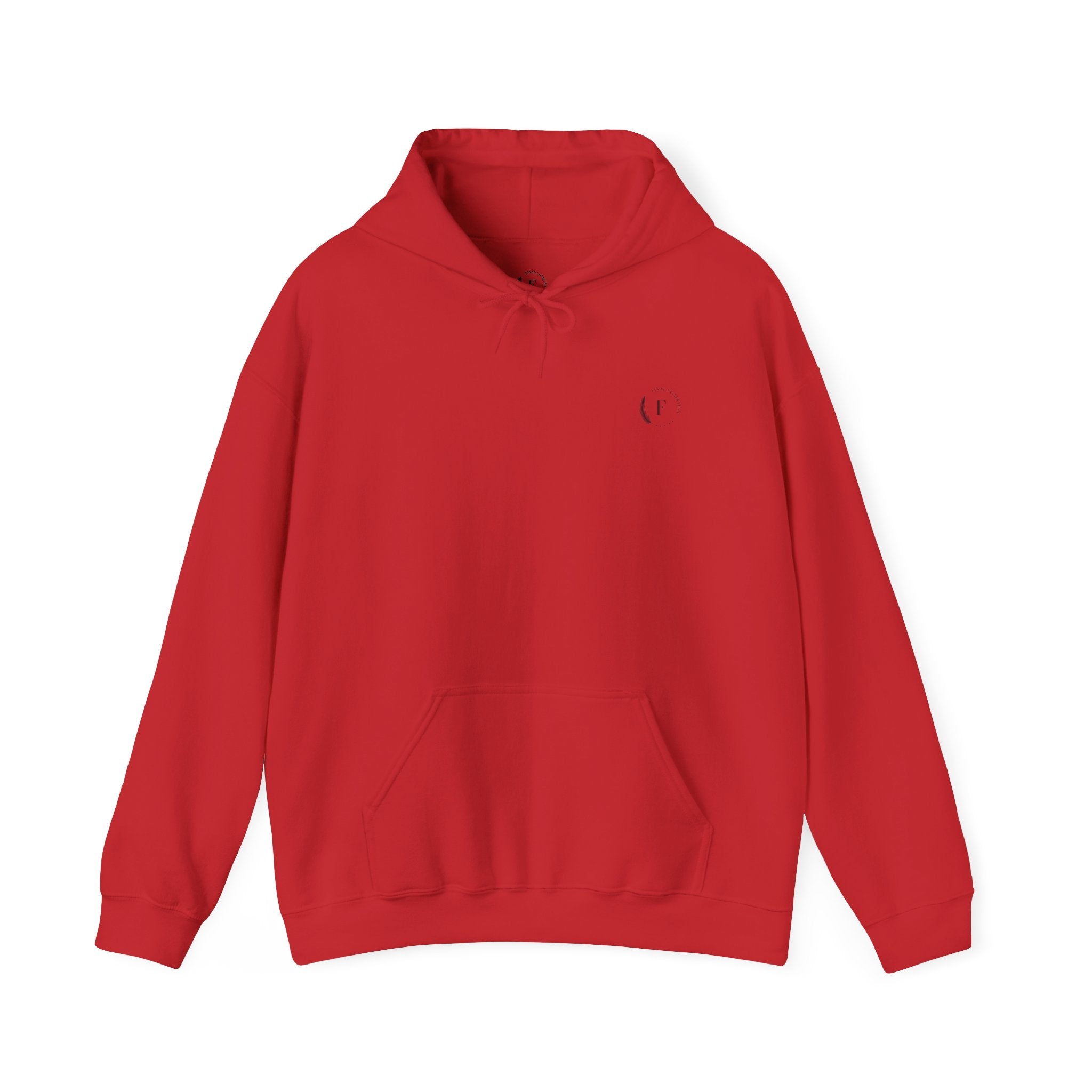 White Minimal Logo Hoodie — Clean Casual Unisex Pullover