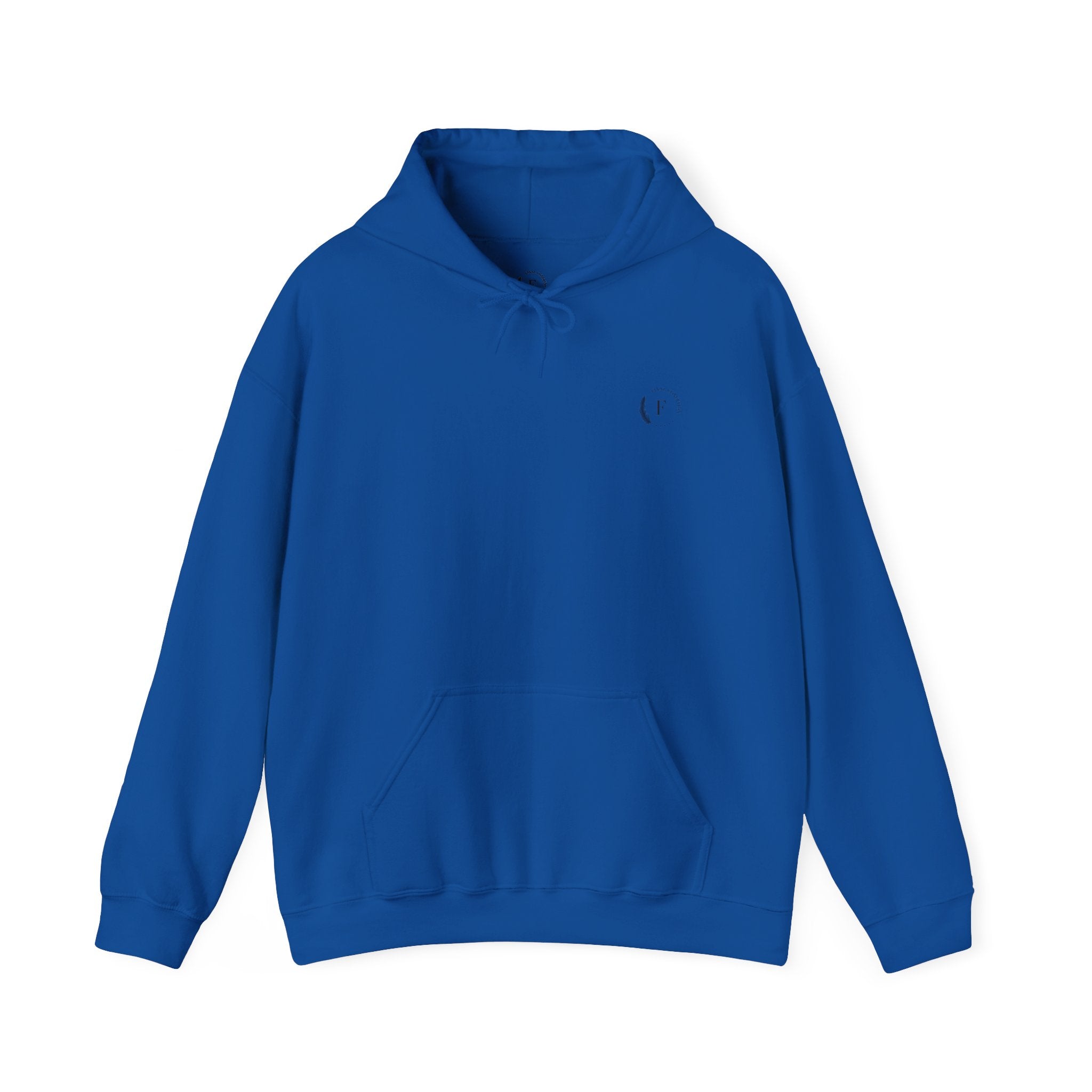 White Minimal Logo Hoodie — Clean Casual Unisex Pullover