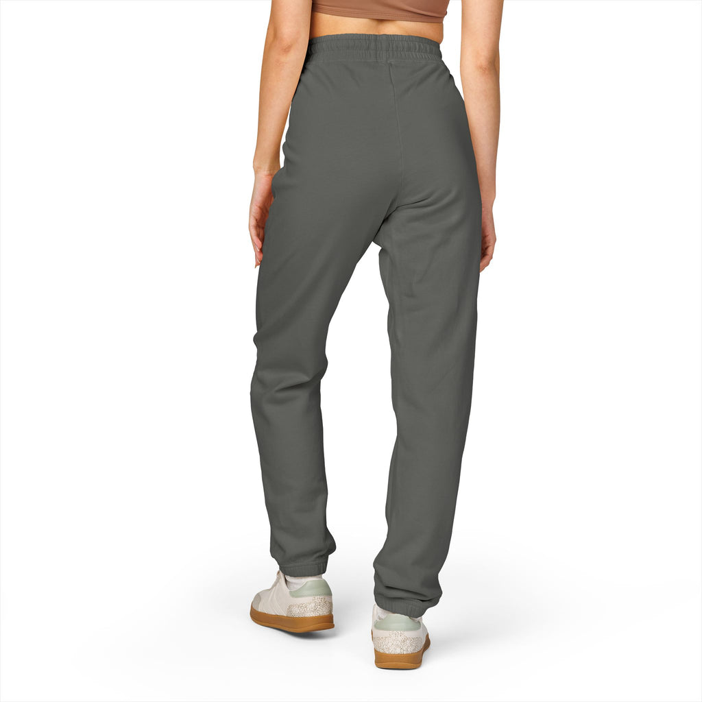 Fleece Sweatpants — Minimalist Cream Joggers with Small Chest Logo