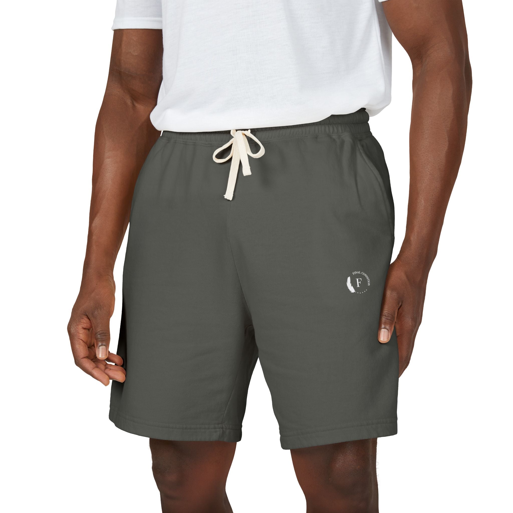 Lightweight Fleece Sweat Shorts — Garment-Dyed Casual Lounge Shorts